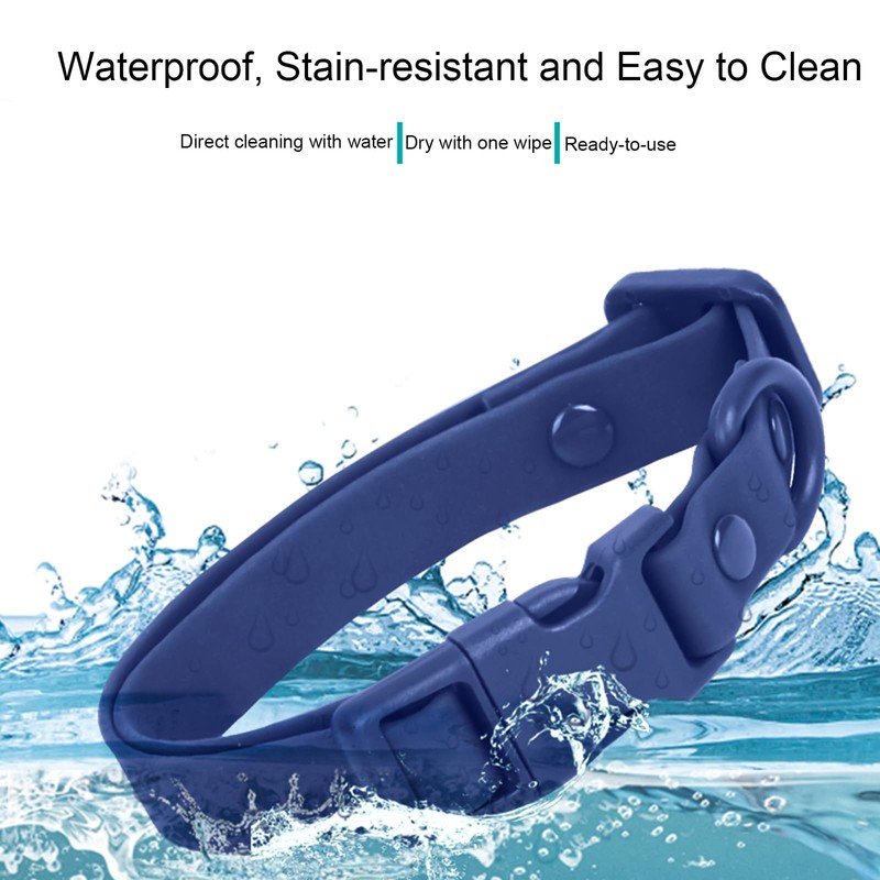Waterproof Dog Collar Soft Rubber Dog Collar with Safety Buckle