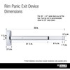 Brinks Commercial Rim Panic Exit Device, Aluminum - Durable Panic