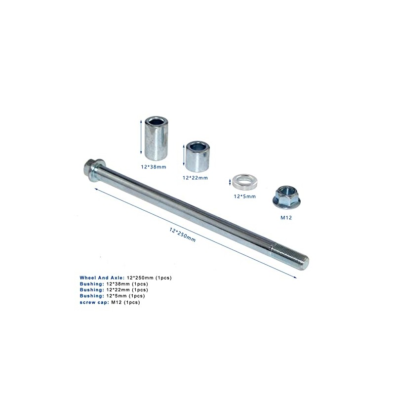 Minho 12mm 250mm Front Rear Axle with Bush 38mm 22mm