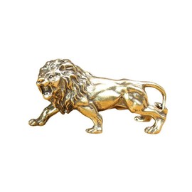 Wugebud Wwxuanke 1Pcs Solid Copper Simulation Lion Decorations Brass Lion Miniature Figurines Lion Desk Decoration Crafts Gift Brass Lion Home Living Room Ornaments