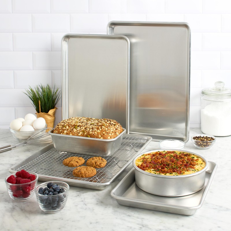 Chicago Metallic Aluminum Large Baking Sheet and Rack Set, made