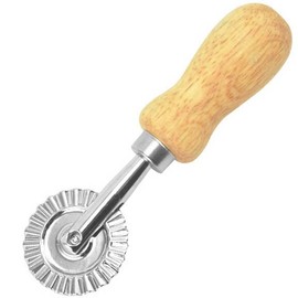 Ravioli Cutter Stamps with Sturdy and Stable Roller Wheel Round Mold with Wooden Handle and Fluted Edge Pasta Press Pasta Cutter for Home and Kitchen Use- 1.6" Diameter