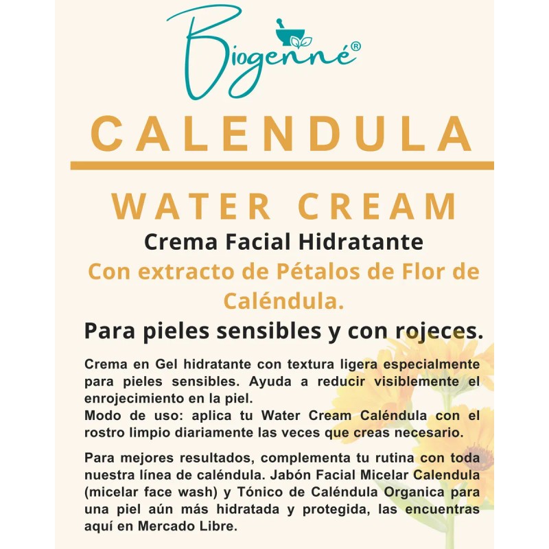 Biogenné Gel Crema Calendula 50 Ml Piel Con Rosácea
