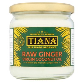 TIANA® Fairtrade Organics Raw Cold Pressed Ginger Virgin Coconut Oil 350 ml