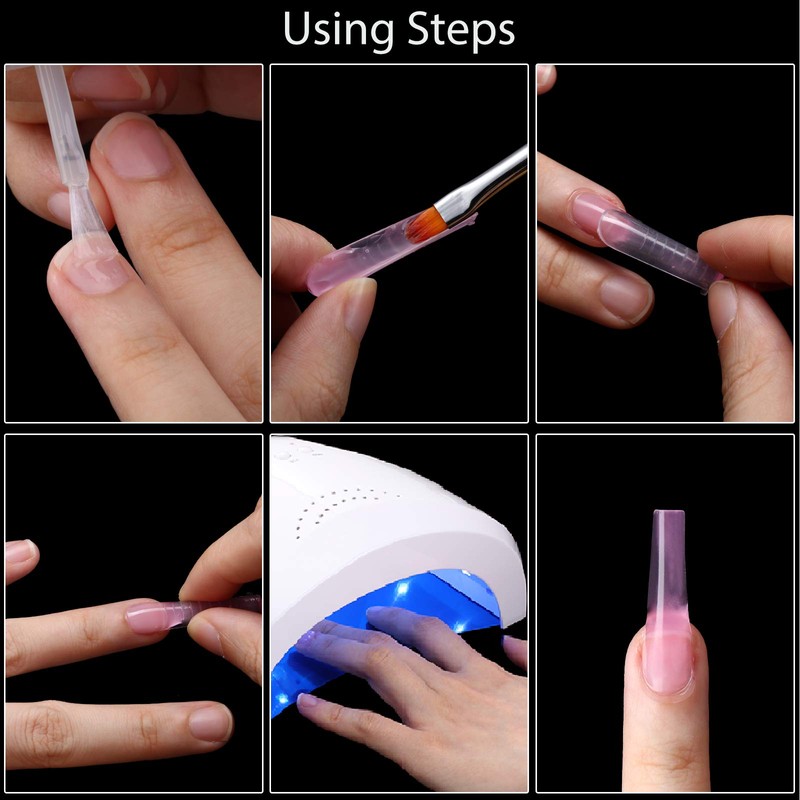 120 Pieces Dual Nail Forms Set Gel Nail Mold Extension