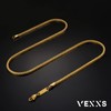 VEXXS Foxtail Chain, 18K Real Gold Plated Gold Chain Men’s