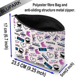 BLUPARK Funny Adult Humor Canvas Zipper Pouch Hang In There Makeup Bag Funny Dark Romance Gift Gift For Her, Hang In There, Retro