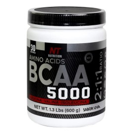 Amino Acido Bcaa 5000 30 Servicios Nt Nutrition Recuperador Sabor Uva