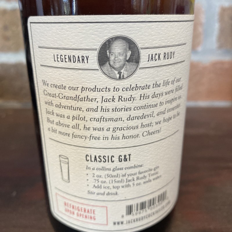 JACK RUDY Cocktail Co Small Batch Tonic 17 oz 503