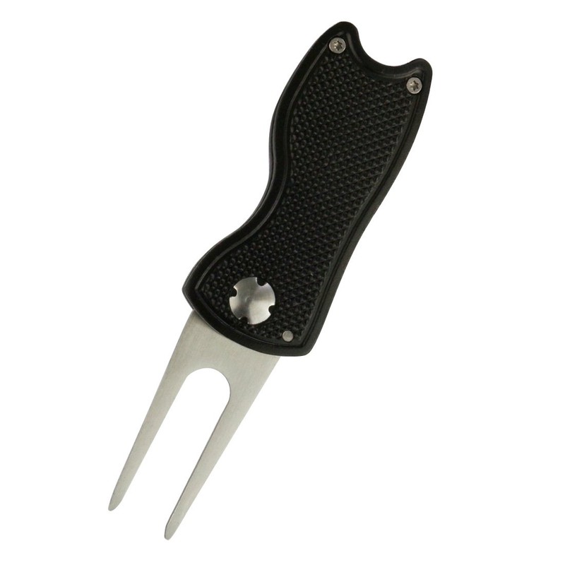 PINMEI Golf Divot Repair Tool Switchblade Stainless Steel with Removable
