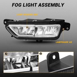 Hpdmauto Fog Light fit for 2023+ Peterbilt 579 Truck DOT/SAE Approved Right Passenger Side
