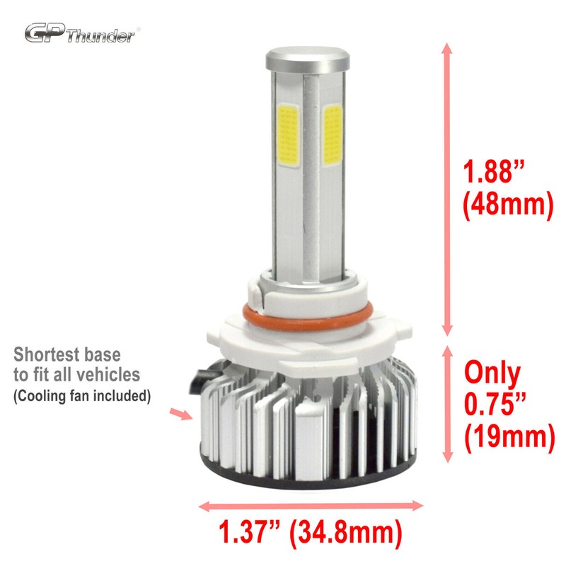 GP Thunder 8000K 4-Sides 120W LED Headlight 9005 HB3 High