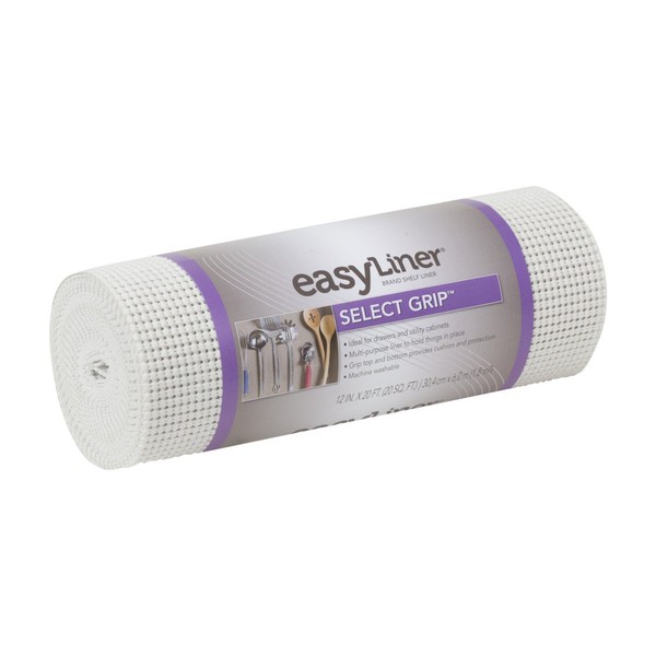 Duck Non-Adhesive Shelf Liner Select Grip EasyLiner, 12-inch x 20