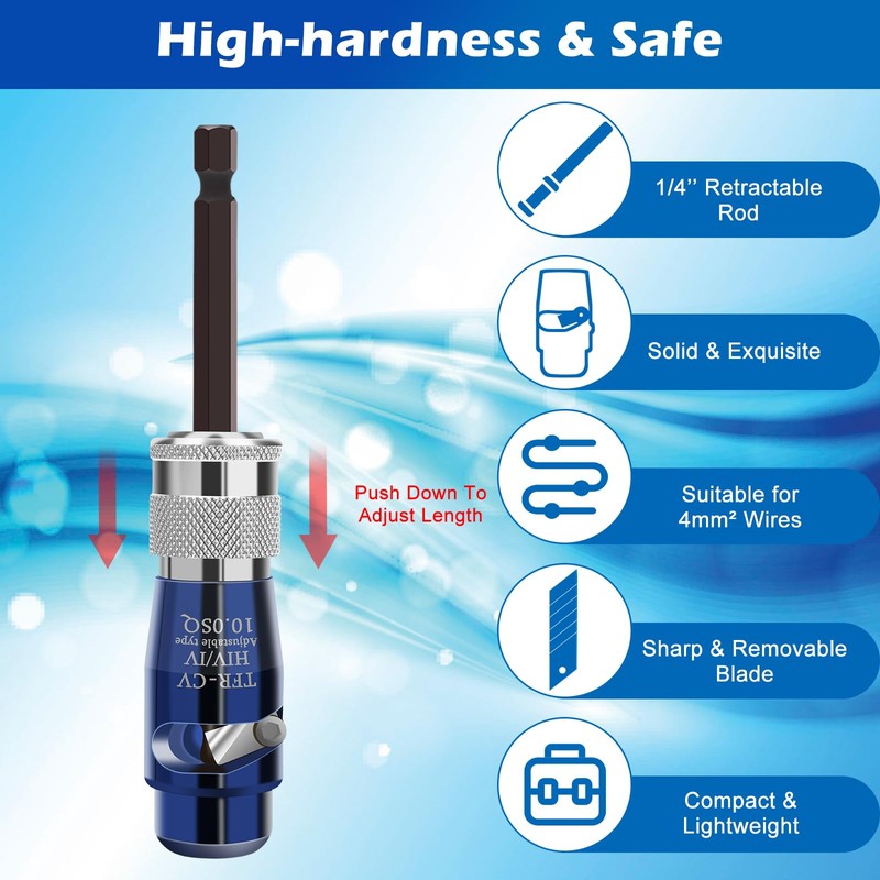 Anglekai Wire Stripping Tool for Drill, 4PCS Wire Stripping Cutter