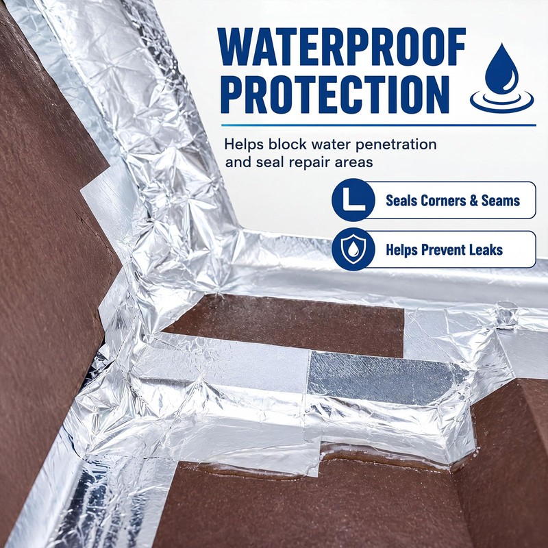 12 Inch X 32.8 Feet Self Stick Roll Roofing, Aluminum