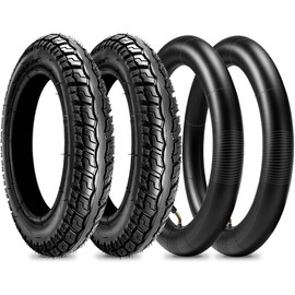 AKOSONE 12.5 x 2.25 Tire and Inner Tube Set (12-1/2 x 2-1/4) 57-203 -12 1/2 x 2 1/4 Tire Fit for Most Electric Scooters, E-Bike, Mini dirt bike, Kid Bike, Balance Bike - Angled Valve Stem (2 Sets)