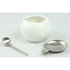 ZEROJAPAN Round container M with a spoon white BKK –