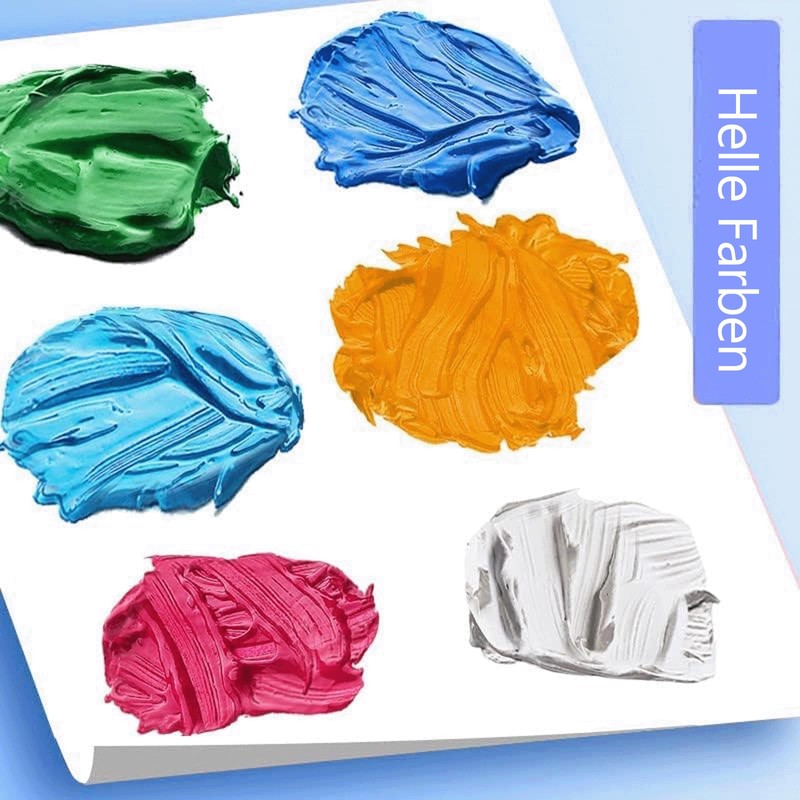 Altaroo Textile Paint, Machine Washable, 12 Colours, 12 ml Each,