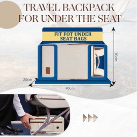 VMIKIV Hand Luggage Backpack for Ryanair Hand Luggage 40 x 20 x 30 for Wizz Air Hand Luggage 40 x 30 x 20 Small Travel Backpack Hand Luggage Aeroplane for Vueling Weekender Short Tirp, beige