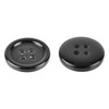 24 Pieces 4 Hole Diameter 20.3mm Black Polyester Buttons Size