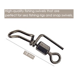 QCVENL Sea Fishing Rigs Swivels, 20 Pack Fishing Snap Swivels Fishing Hooks Cascade Swivels for Sea Fishing Clip Down, Ring Fishing Swivels for Sea Fishing Connector Tackle