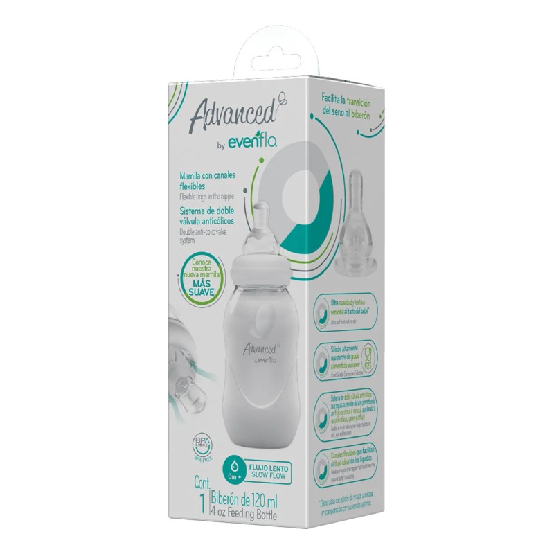Biberón Evenflo 120ml Flujo Lento 0m+