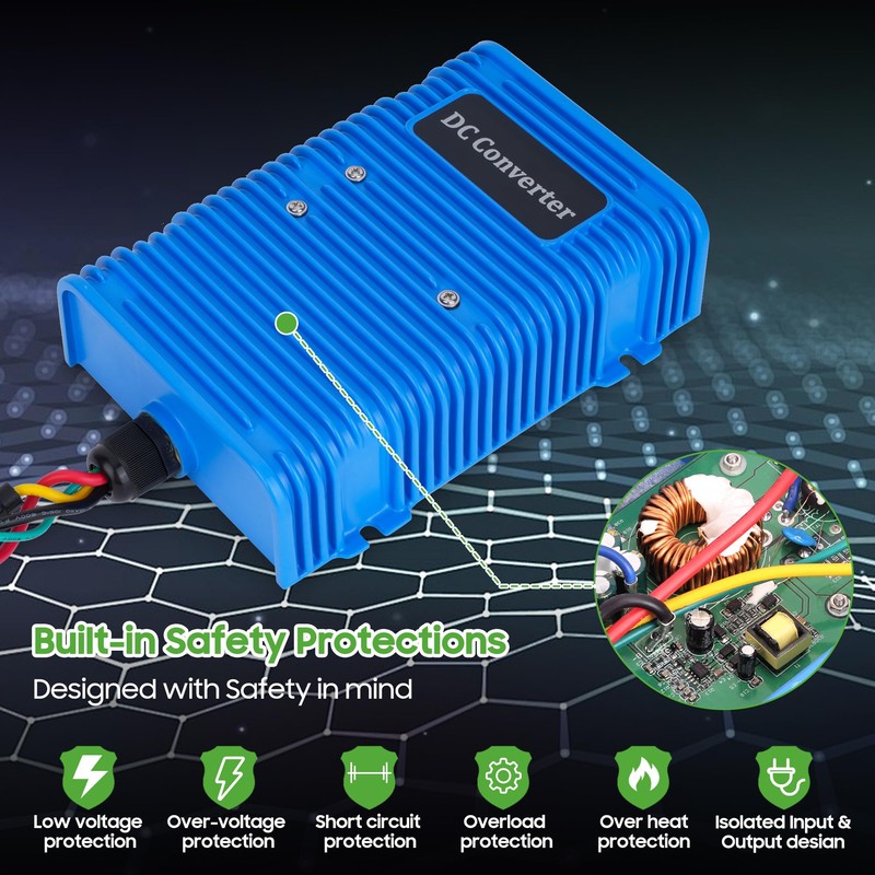 Universal Golf Cart Voltage Reducer DC Converter 36V or 48V