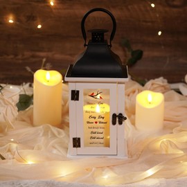 Homemory Memorial Lantern Bereavement Sympathy Gift for Loss of Loved One, Remembrance Gift with LED Candle & Remote