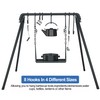 RELIANCER Grill Swing,Campfire Grill Cooking Stand w/8 Hooks & Storage