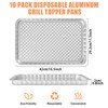 SafBbcue Disposable Grill Toppers 10 Pack Disposable Aluminum Foil Grill