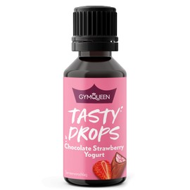 GymQueen Tasty Drops, Erdbeer Joghurt Schoko, Flavour Drops ohne Kalorien, 30ml