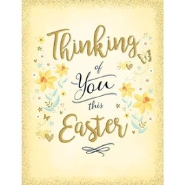 Piccadilly Greetings Easter Card Thinking Of You - 8 x 6 inches