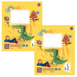 Formati Writing Book S.5 Quart 20 Sheets Lined Pack of 2 Building Ruling for Primary School Writing Made from 100% Recycled Paper