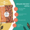 Sussex Wholefoods: Organic Red Split Lentils 500g - Protein-Packed, Quick-Cooking