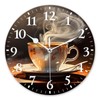 DTOIVSAT Coffee Wall Clock Non-Ticking Silent Clocks Battery Operated Analog
