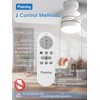 Passky Ceiling Fans with Lights, 42 inch Low Profile Ceiling