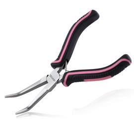 LEONTOOL Bent Lead Pliers, Tapered Lead Pliers, Vent Type, Taper Pliers, Bent Type, Needle Remover Pliers, Mini Bent Radio Pliers, Extra Fine Pointed Radio Pliers, Tweezers, No Groove, Spring