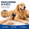 KIVMTAR Deshedding Dog Brush，3-in-1 Undercoat Rake for Dogs，Pet Pro Grooming