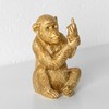 Prodbuy Small Gold 12cm Resin Rude Monkey Ornament