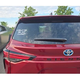 LEENAE Could You Be Any Closer Decal Vinyl Bumper Sticker for Car Truck Van Windows Mirro | White | 6”