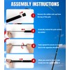 Sinyoeer 18FT Telescoping Wind Sock Pole, Fiberglass Flag Pole Pole