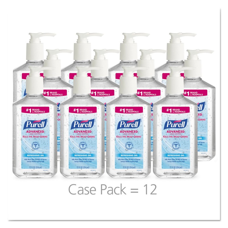 Purell Purell 365912CT Instant Hand Sanitizer, Pump Bottle, 12 oz.,
