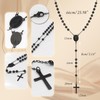 MILAKOO Rosary Beads Catholic Necklace for Women Men Pearl Cross