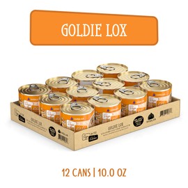 Weruva Dogs in The Kitchen, Goldie Lox with Chicken & Wild-Caught Salmon Au Jus Dog Food, 10oz Can (Pack of 12)