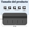 Soporte Con Clips Magnético Para Organizar Cables Escritorio (NEGRO)