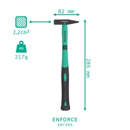 Fine locksmith's Hammer 100 Grams with 2K fibreglass Handle from The Enforce Series by WIESEMANN 1893 I Hammer Head Forged & inductively Hardened I 80423