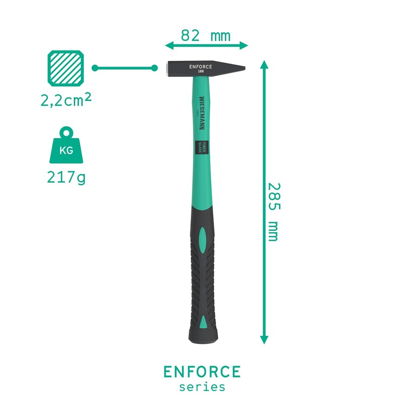Fine locksmith's Hammer 100 Grams with 2K fibreglass Handle from