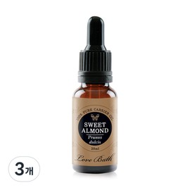 Love Bath Aroma Face Oil Sweet Almond, 20ml, 3 pieces / 러브바스 아로마 페이스오일 스윗아몬드, 20ml, 3개