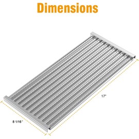 BBQ-PLUS Infrared Grill Emitter Plate for Charbroil Grill 463242515, 463367016, 463242516, 466242515, 466242615, 463243016, 463367516, 466242516, 466242616, 463346017, Stainless Steel, 3 Pack