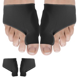 Watlikeup 2PCS Breathable Bunion Corrector Big Toe Straightener,Adjustable Bunion Protector Socks for Women and Men,for Bent Toes Soft Toes traighteners,with Built-In Gel Pad(Black)